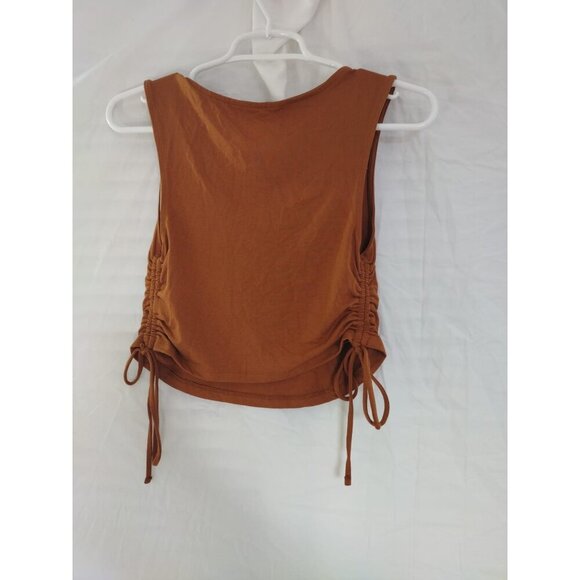 Isabel, Top style blouse with short sleeves for women, Brown color, Size S, NWT - Picture 4 of 6